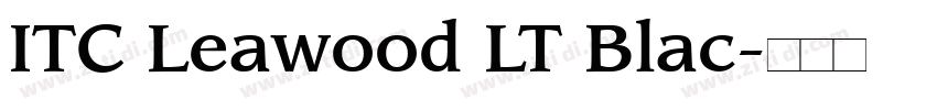 ITC Leawood LT Blac字体转换